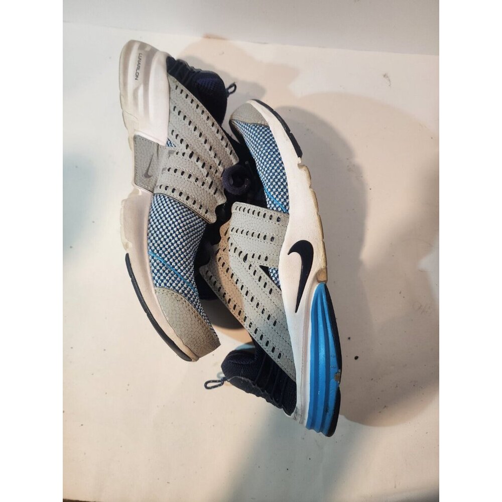 Nike Lunarpresto Men's Size 10 Grey Navy Blue White 579915-041 Lunarlon Shoes